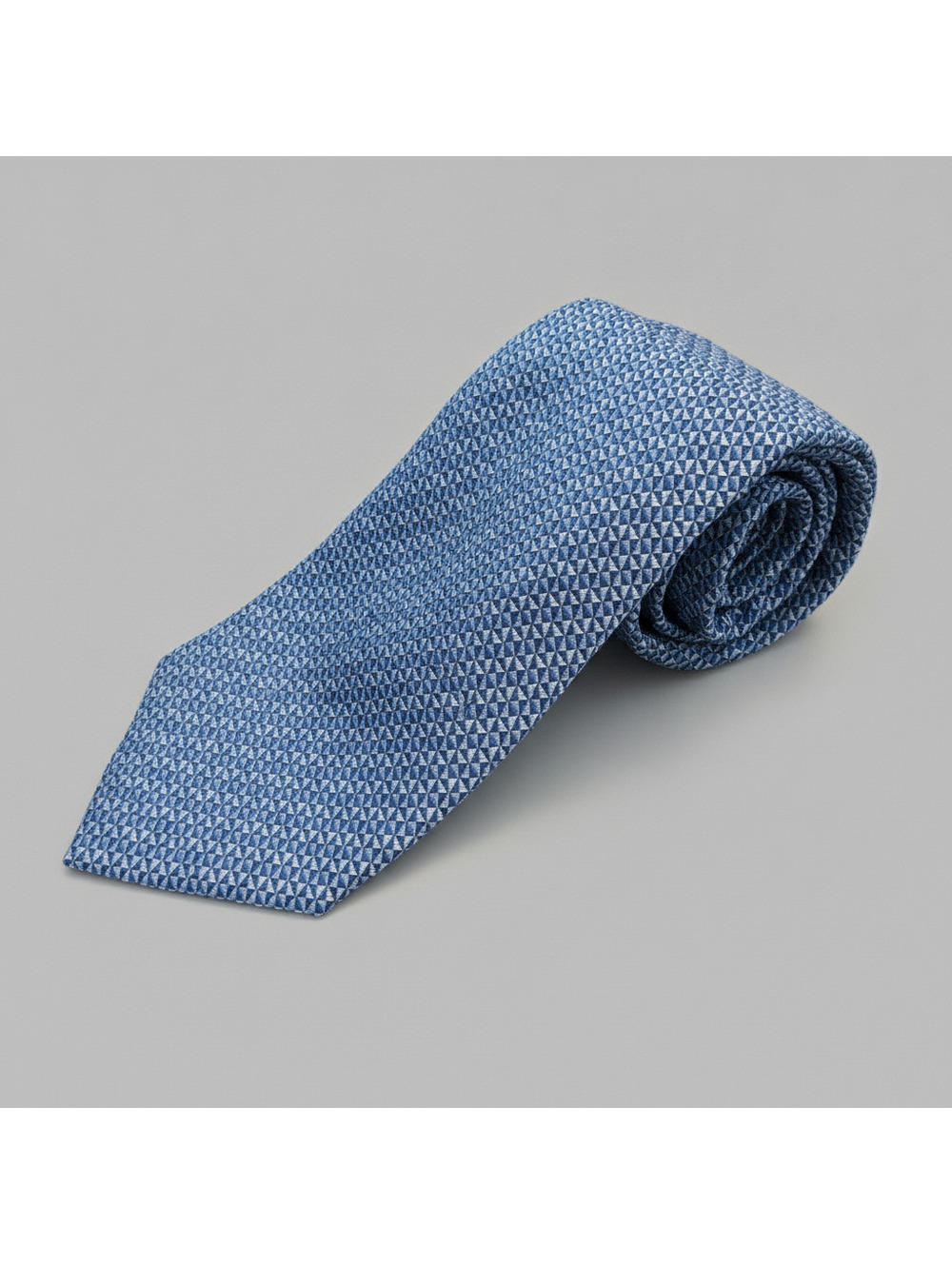 Hilditch & Key Saks Fifth Avenue Silk Tie Blue Geometric NWOT